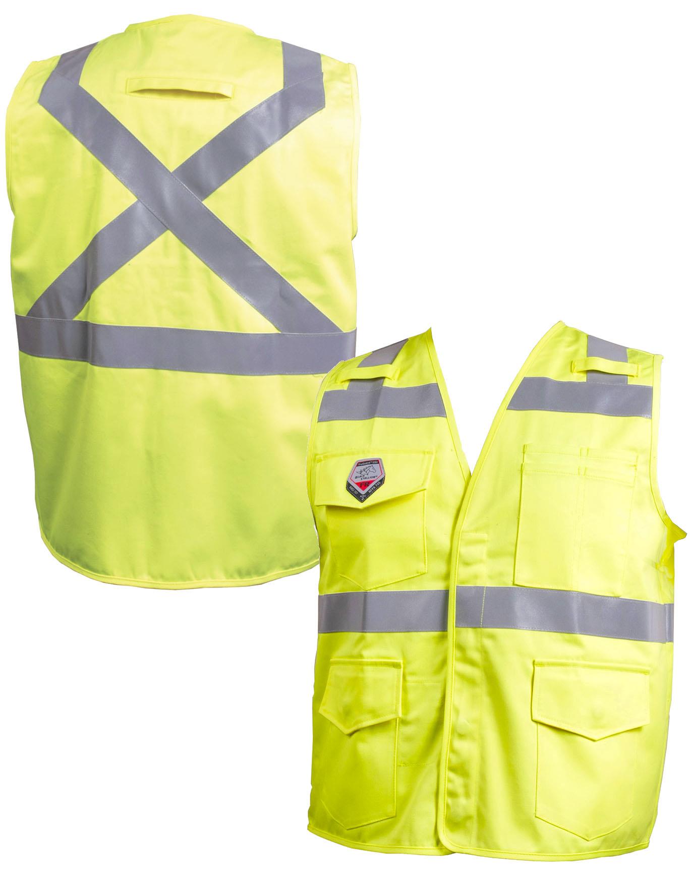 BLACK STALLION  CLASS 2 FR COTTON VEST - FR Hi-Viz Clothing